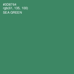 #3D8764 - Sea Green Color Image